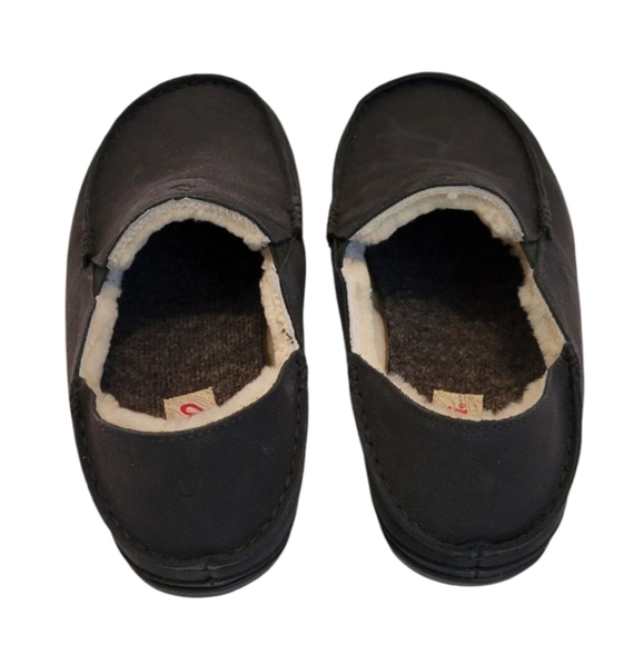 NWOT Olukai Men's Kipuka Hulu Convertible Genuine Shearling Size 10 - Picture 7 of 12